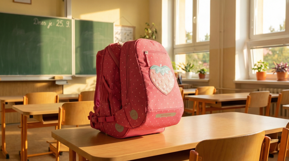 Detail připnutí sportovního batohu Beckmann na školní batoh