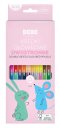 Pastelky BEBE Pink trojhranné oboustranné 12ks