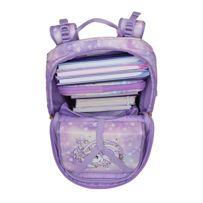 Školský batoh Active AIR FLX Unicorn Purple BECKMANN