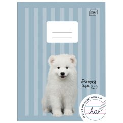Písankový zošit Puppy Blue A4 s pomocnými linajkami