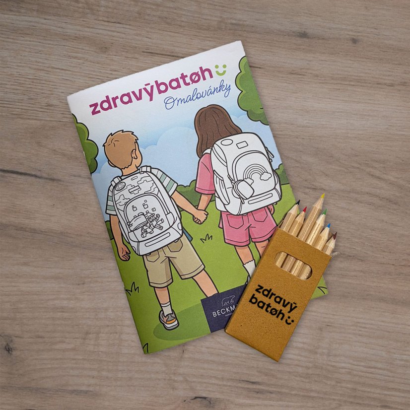 Omalovánky a pastelky Zdravý Batoh