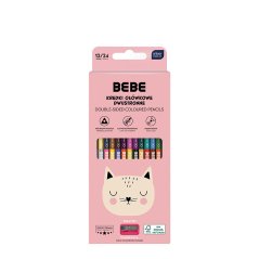 Trojhranné oboustranné pastelky Cat 12 ks