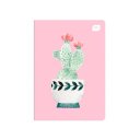 Zošit lesklý Succulent Pink A5 32 listov s pomocnými linajkami