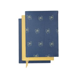 Sada 3 elastických textilních obalů na knihy Blue Bow