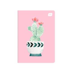 Zošit lesklý Succulent Pink A5 32 listov s pomocnými linajkami