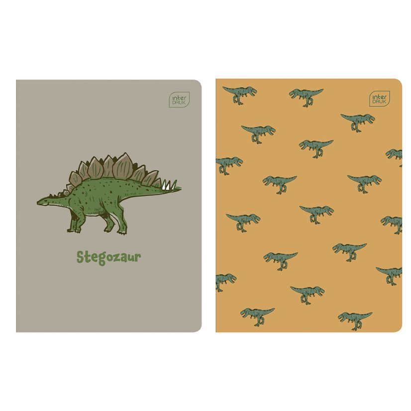 Sada dvoch zošitov s pomocnými linajkami Stegosaurus