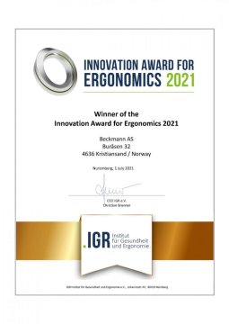 Batohy BECKMANN získali cenu za inováciu a ergonómiu IGR 2021.