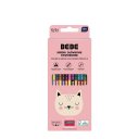 Trojhranné oboustranné pastelky Cat 12 ks