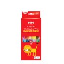 Pastelky BEBE Red trojhranné obojstranné 12ks