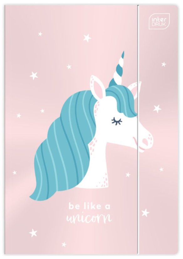 Zložka Unicorn Pink metalická A4