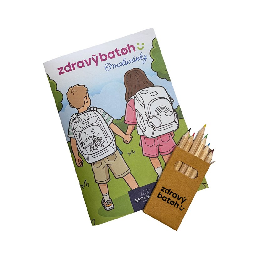 Omalovánky a pastelky Zdravý Batoh