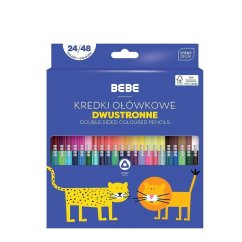 Pastelky BEBE ZOO trojhranné obojstranné 24ks