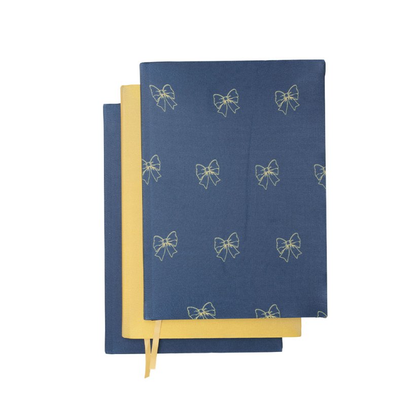 Set 3 elastických textilných obalov na knihy Blue Bow