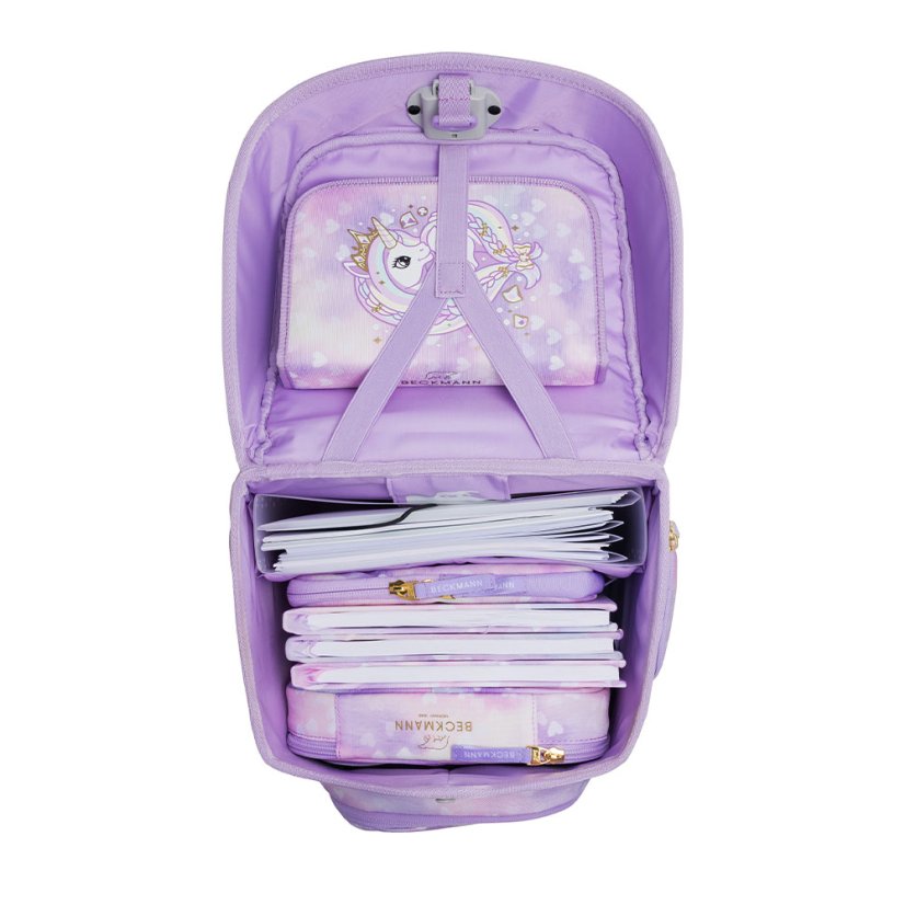Školská aktovka Premium AIR Unicorn Purple BECKMANN
